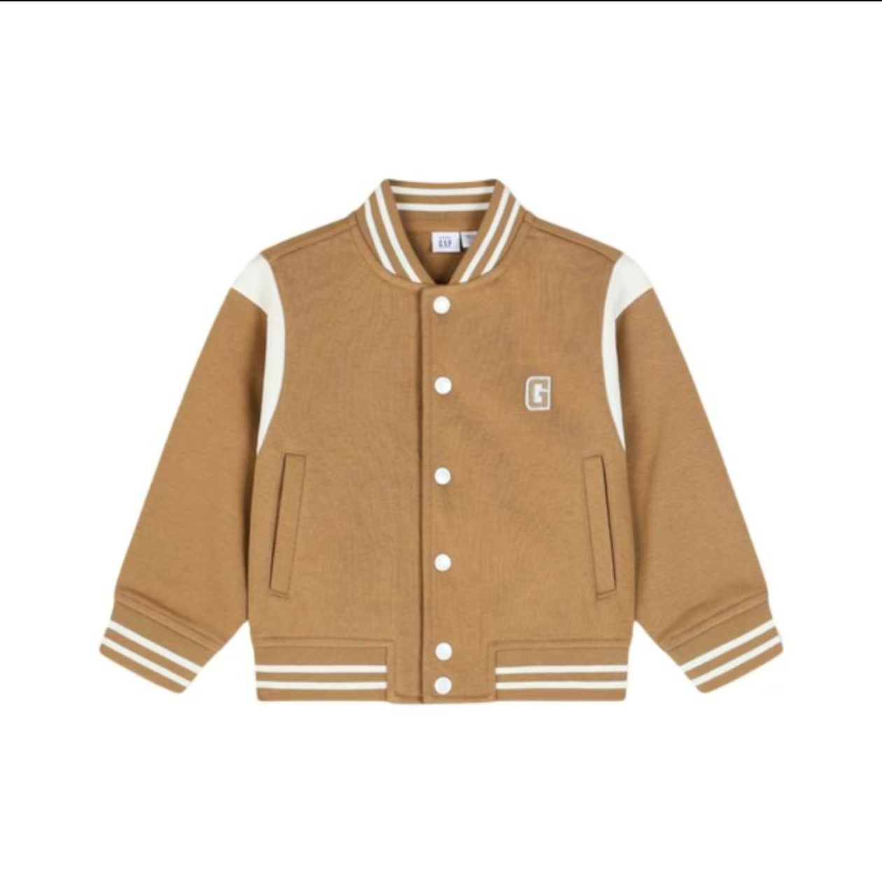 GAP 79.9元 小熊撞色条纹拼接外套  (线上线下同时在售不保证有货，活动款不退不换介意勿拍) 647865-QS