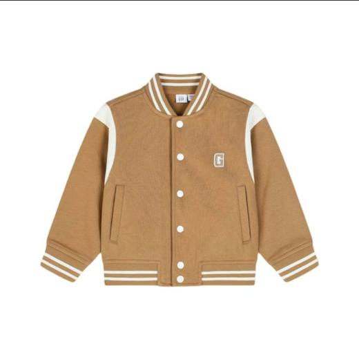 GAP 79.9元 小熊撞色条纹拼接外套  (线上线下同时在售不保证有货，活动款不退不换介意勿拍) 647865-QS 商品图0