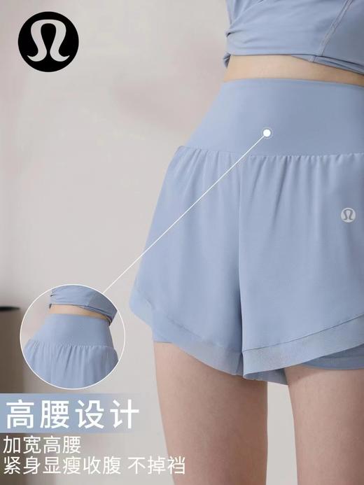 F030669运动短裤女夏季高腰健身跑步裤防走光透气速干训练三分裤瑜伽裤 商品图9