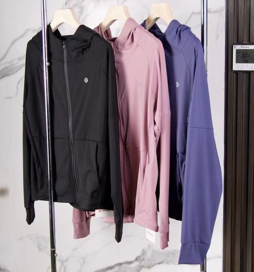 F030670瑜伽服连帽拉链运动外套宽松休闲夹克拉链开衫 商品图2