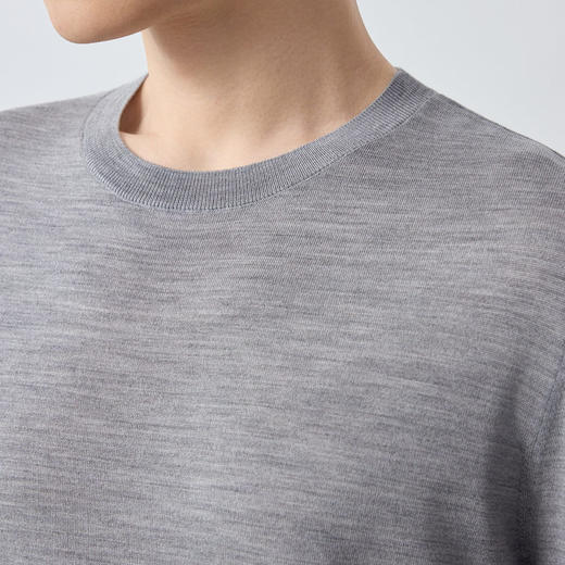 墨麦客男装高智通勤全羊毛针织衫男2026春新款打底羊毛衫男22285. 商品图3