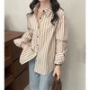 2026春夏文艺复古撞色竖条纹纯棉衬衫韩版叠穿百搭休闲上衣！ 商品缩略图3