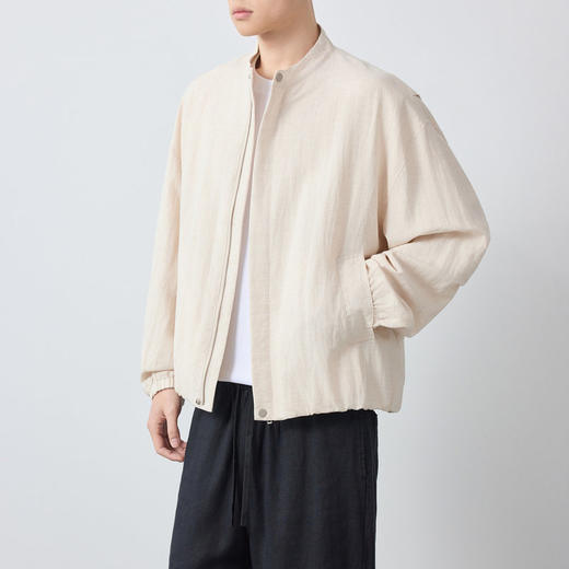 墨麦客男装高智通勤立领休闲外套男2026春款老钱风男士夹克81622. 商品图1