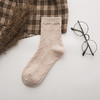 日式无印棉袜良品女士暗花女款袜子中筒千鸟格暗花女袜新品棉袜 商品缩略图3