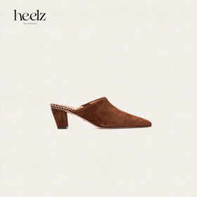 heelz设计师鞋履 | 梯形跟羊反绒穆勒鞋 5.8公分