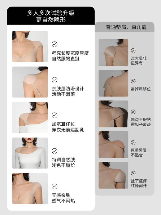 超模直角肩垫肩粉底液隐形内衣 一秒get直角肩+圆圆胸型 商品图9