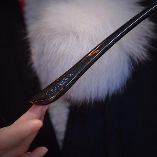 【金光梵莲发簪】木胎大漆螺细金箔、禅意汉服配饰手工非遗簪子 商品图8