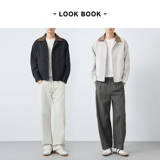 墨麦客高智通勤撞色翻领外套男2026春季新款巴恩风男士夹克81617. 商品图4