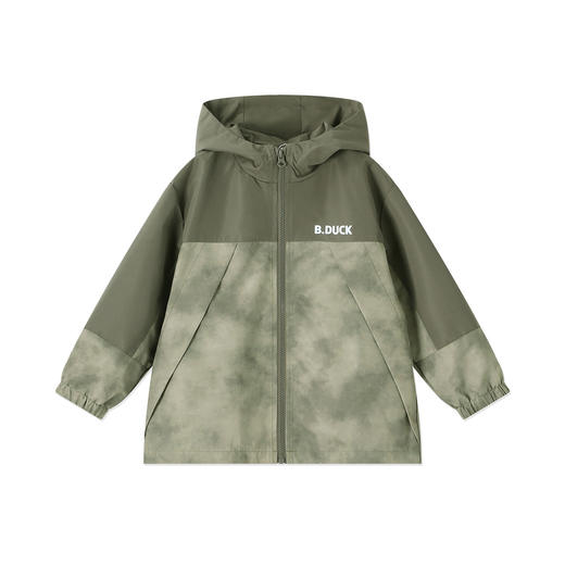 bduck小黄鸭童装男童外套中大童迷彩衣服春秋装儿童连帽风衣上衣110-160 BF3611012 商品图3