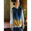 牧衣游原创 亚麻吊染马夹新款设计感复古文艺质朴渐变马甲 贝琪 商品缩略图1