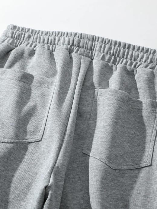 F030602慕冬绒复合牛奶丝棉纯色抽绳松紧腰休闲裤拼接设计直口裤脚运动卫裤 商品图12