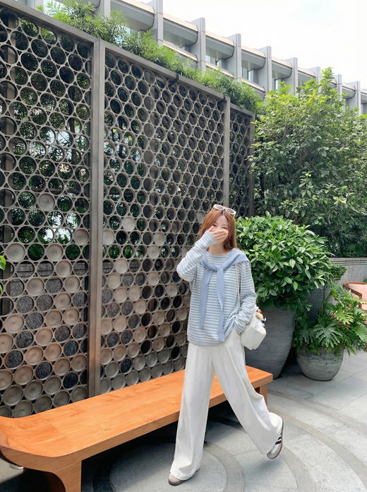 <曾小咸推荐>3.10现货秒杀 ！微信超特价！韩系带披肩条纹针织衫 日常179.99 立减100 秒杀79.99！！ 商品图5