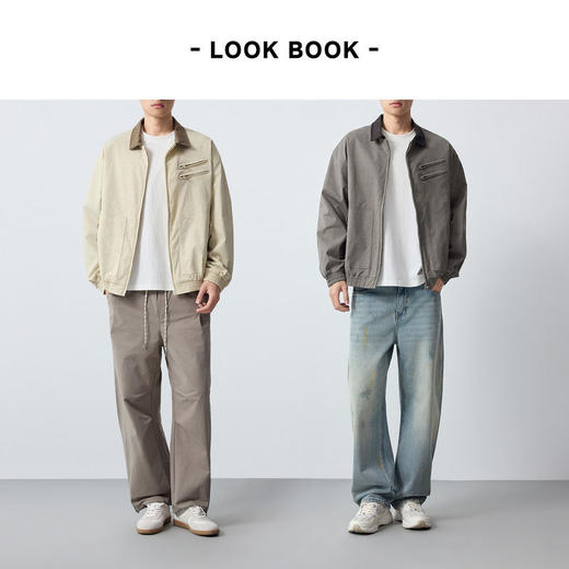 墨麦客男装美式休闲撞色男款外套2026春季新款炒色水洗夹克81587. 商品图4