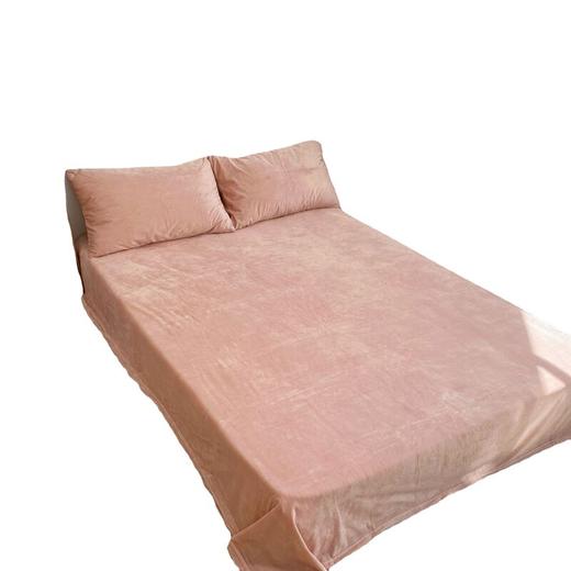 日式无印天鹅绒床单良品单品床笠纯色秋冬保暖床单床笠单品 商品图4