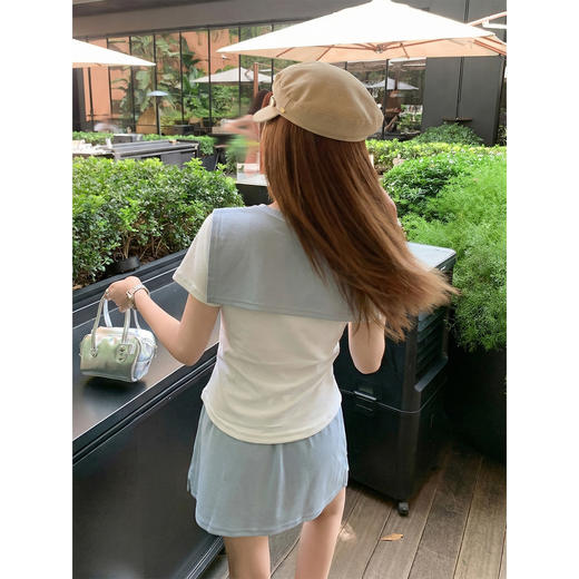 <曾小咸推荐>一整套穿搭披肩短袖T恤裙裤 商品图4