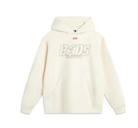 李宁反伍BADFIVE男子加绒保暖宽松套头连帽卫衣AWDV877-1