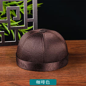 咖啡色男寿帽瓜皮帽地主老人寿终衣服配件帽子