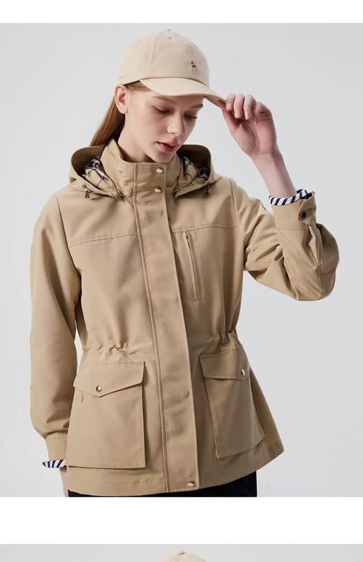 【sx1】女士新款时尚通勤连帽风衣外套！！ 商品图0