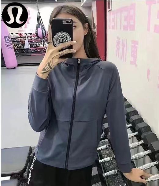 F030670瑜伽服连帽拉链运动外套宽松休闲夹克拉链开衫 商品图10