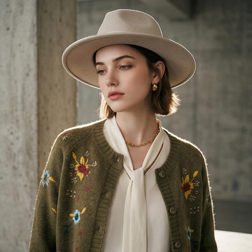 PALUOPO/PL圆领女开衫ET23057R-A/约重315g帕罗 商品图3