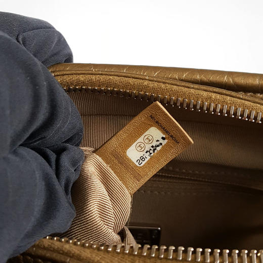 【95新】CHANEL香奈儿流浪包AS0865B00814N4775小号金色鳄鱼纹压花牛皮手提斜挎流浪包女士250226NJS25 商品图9