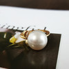 【天然正品】AU750黄金镶钻镶天然近完美约11MM澳白海水珍珠戒指 14号（戒圈可改）280226NJT20 商品缩略图4