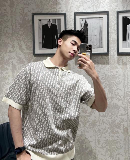 迪奥25ss字母logo满印老花短袖Polo衫（DY） 商品图10