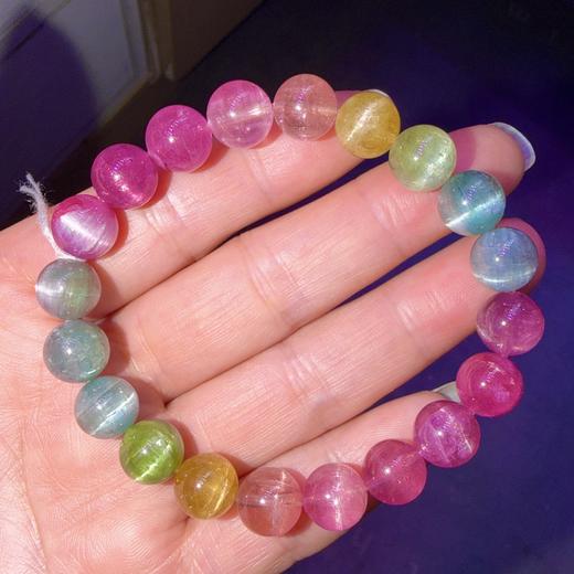 9.8mm彩虹碧玺手链 商品图0