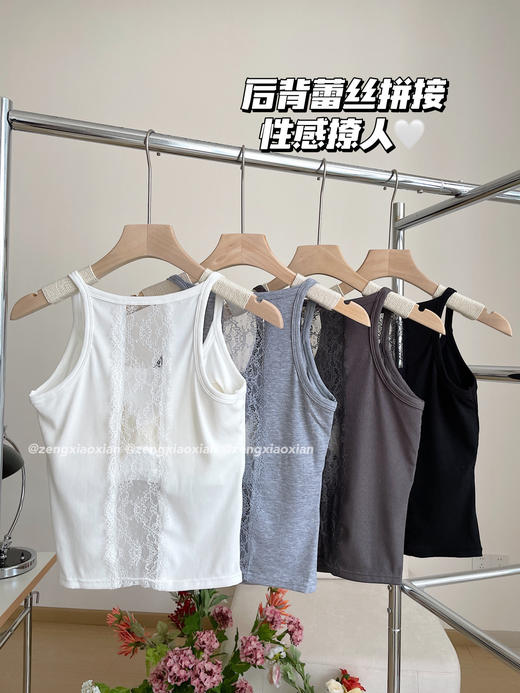 <曾小咸推荐> 蕾丝镂空吊带背心 日常89/件 活动价49.99/件！【预售款，预计3-15天发货】 商品图11