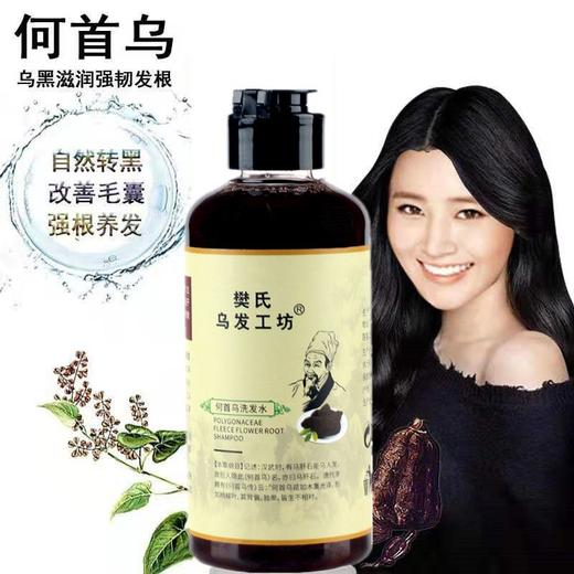 何首乌洗发水黑发养发液强健发根防脱育发 头发健康成长 商品图1
