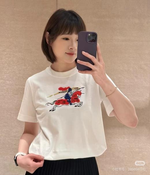 F030660早春新禧贺岁系列战马骑士刺绣T恤短袖 商品图7