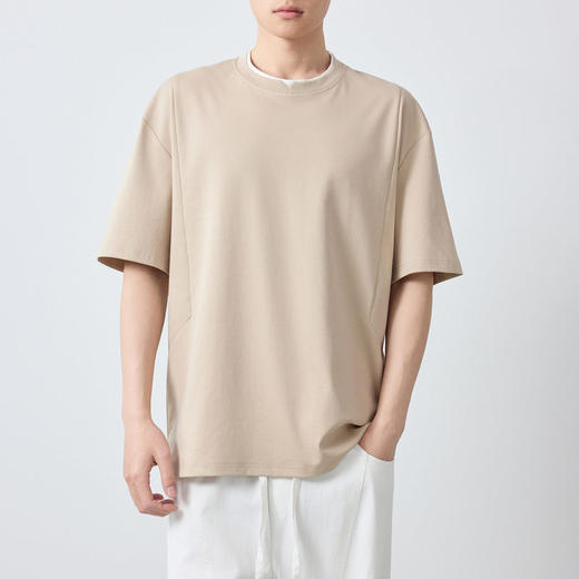 墨麦客男装美式休闲假两件t恤男2026春季新款210g男士体恤75223. 商品图1