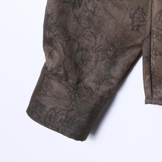 SDSA男装2026新款高贵轻奢时尚复古花卉满印衬衫百搭时尚长袖衬衣 商品图3