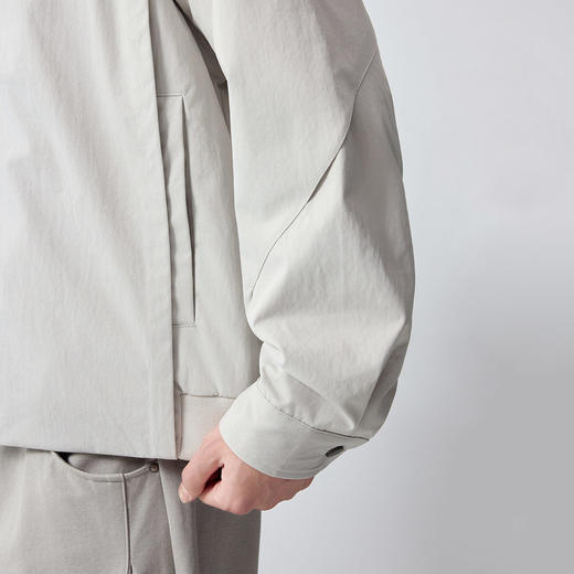 墨麦客男装高智通勤翻领夹克男2026春新款褶裥设计男士外套81579. 商品图3