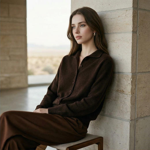 PALUOPO/PL半高领女开衫ET2F8322R//约重290g帕罗 商品图3