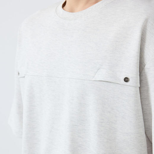 墨麦客男装高智通勤圆领短袖t恤男2026春夏新款宽松男士T恤75191. 商品图3