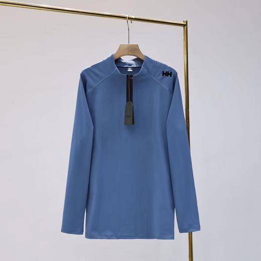 F030629休闲户外速干高弹力舒适运动无痕拉链设计上衣 商品图4