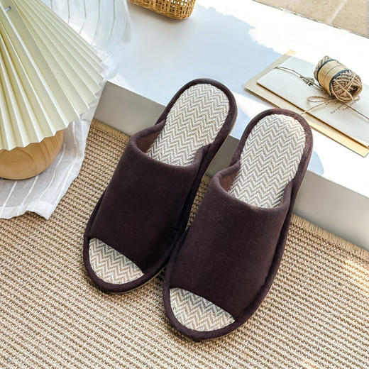 日式无印凉拖鞋良品夏季家居拖鞋纯色男女凉席底情侣防水拖鞋 商品图2