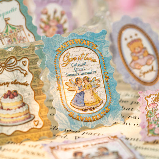 语闲贴纸邮票物语 烫金浮雕系列 商品图1