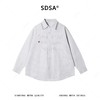 SDSA男装2026新款高贵轻奢日系条纹衬衫字母刺绣撞色领设计百搭 商品缩略图0