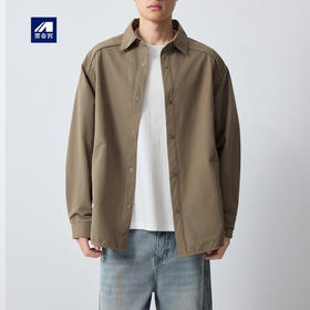 墨麦客男装高智通勤衬衫夹克男2026春季新款条纹拼接外套男81564.