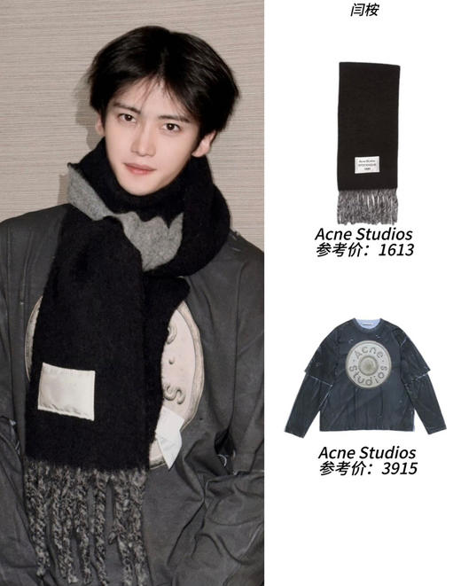 ACNE徽章全喷砂数码印花假两件长袖 商品图2