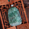 【天然正品】A货翡翠天然收藏级细腻冰种飘蓝花御龙菩萨（镇邪纳福）平安无事牌翡翠吊坠项链 66.1*43.7*10.3MM（皆取最大值）270226NJS09 商品缩略图5