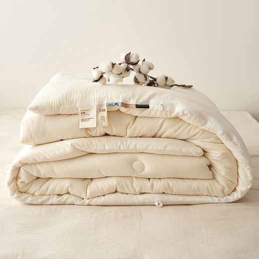 日式无印秋冬被良品春秋被全棉蓬松A类保暖柔软棉小芙大豆被民宿 商品图3