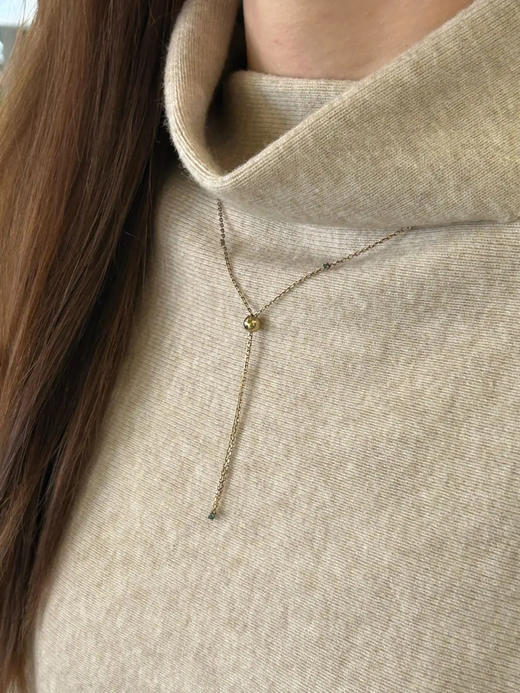 bv 金色 彩色 水钻 925银 伸缩 项链 商品图2