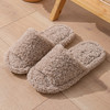 25日式无印毛绒家居地板拖鞋良品防水秋冬保暖静音泰迪绒拖鞋情侣 商品缩略图3