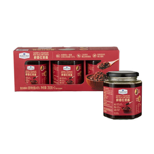 MM 山姆 Member's Mark 鲜香红葱酱 350g*3 商品图0