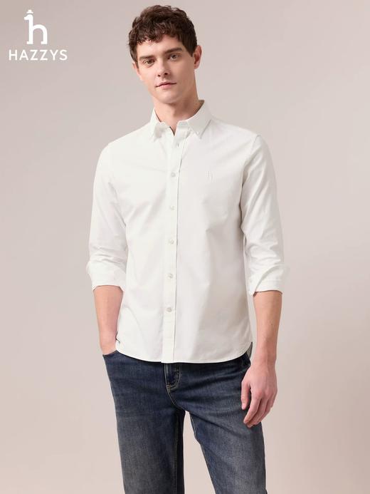 H@ZZYS 哈吉斯牛津纺商务休闲长袖衬衫 Z-15848 商品图1
