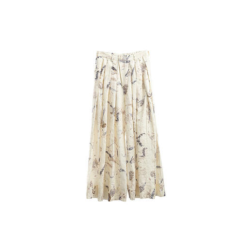 绽放160朵/亚麻数码印花植物拓印武士裤百搭阔腿裤女新款休闲裤 商品图4