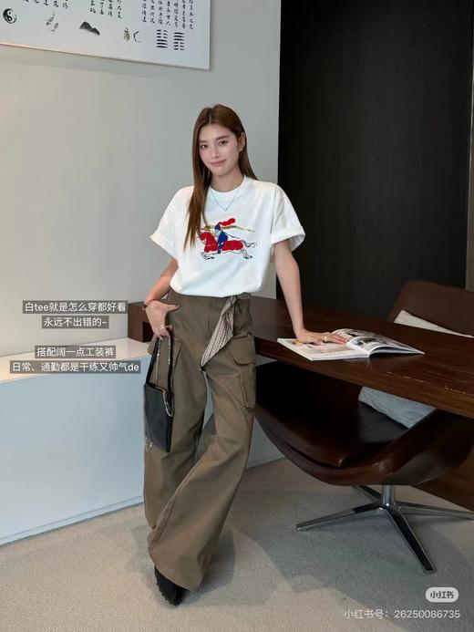 F030660早春新禧贺岁系列战马骑士刺绣T恤短袖 商品图8